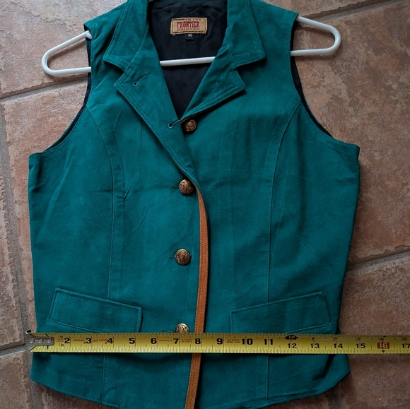 Phoenix USA Turquoise suede size M vest. - Picture 5 of 6